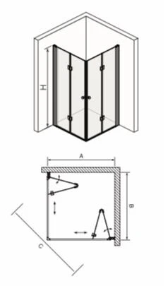 מקלחון אורמוניקה ניקל מתקפל פרקטי , נוח במיוחד.
