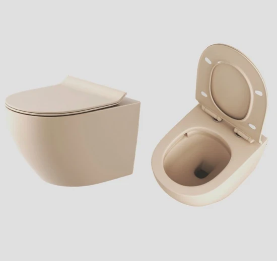 אסלה שקטה מונוסון קצרה בעומק 48 ס״מ מושב קשיח הידראולי נשלף 10 שנות אחריות