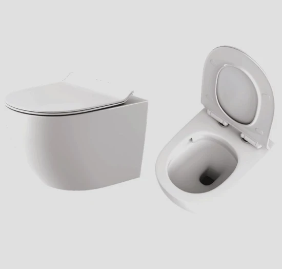 אסלה שקטה מונוסון קצרה בעומק 48 ס״מ מושב קשיח הידראולי נשלף 10 שנות אחריות