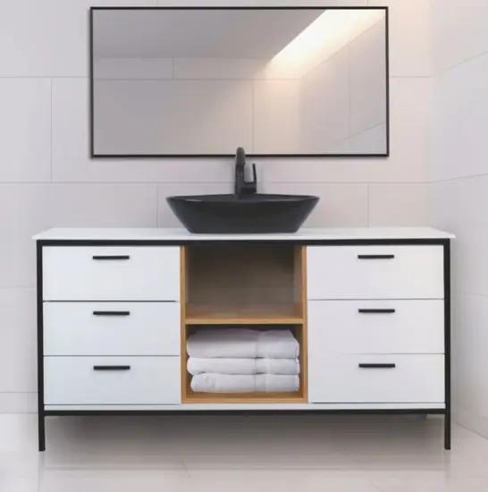 ארון אמסטרדם כולל כיור מונח + מראה מתנה