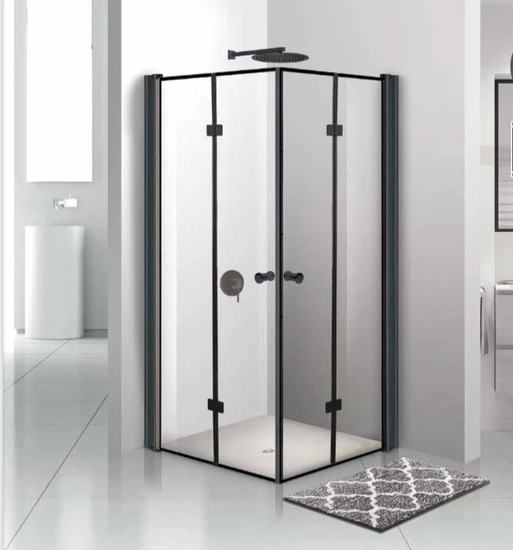 מקלחון אורמוניקה שחור מתקפל פרקטי , נוח במיוחד. 