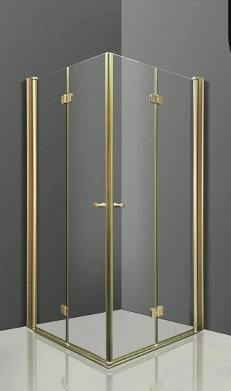 מקלחון אורמוניקה זהב מוברש מתקפל פרקטי , נוח במיוחד.