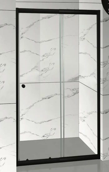 מקלחון חזית הזזה דופן+ דלת שחור