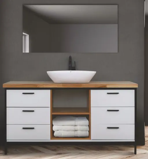 ארון אמסטרדם כולל כיור מונח + מראה מתנה